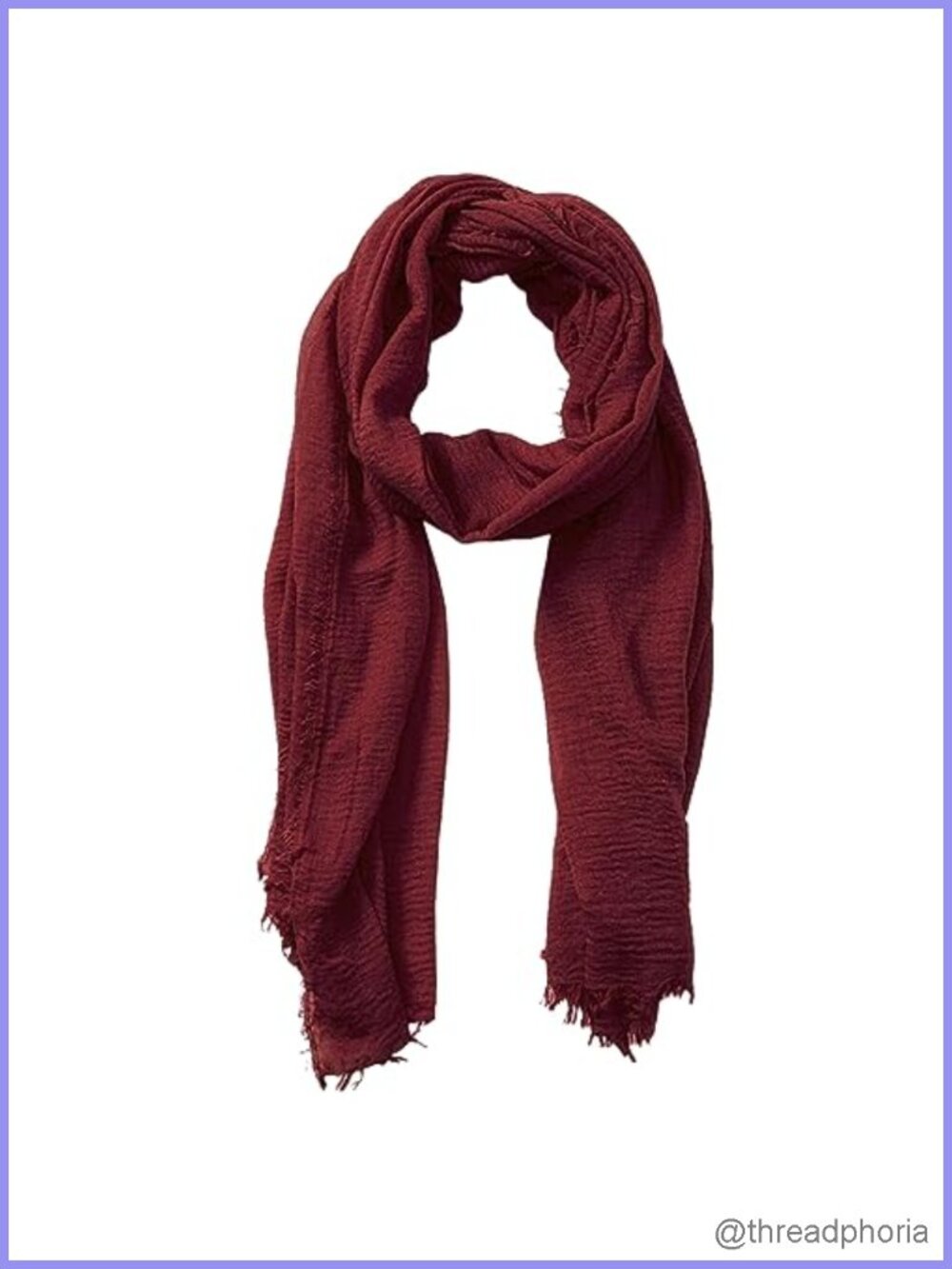 Lightweight Cotton Blend Fringe Scarf Unisex Shawl Wrap